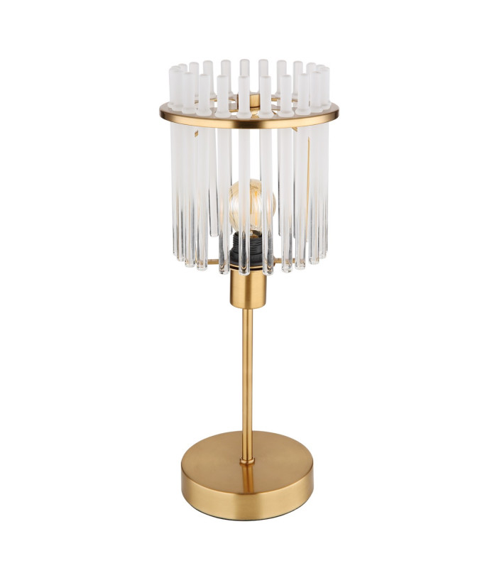 Gorley Glass Table Lamp Gold Colours Matt Opal Glass Shade 1x E14-2