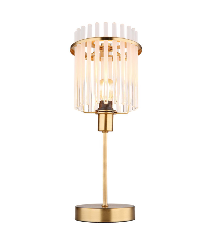Gorley Glass Table Lamp Gold Colours Matt Opal Glass Shade 1x E14-3