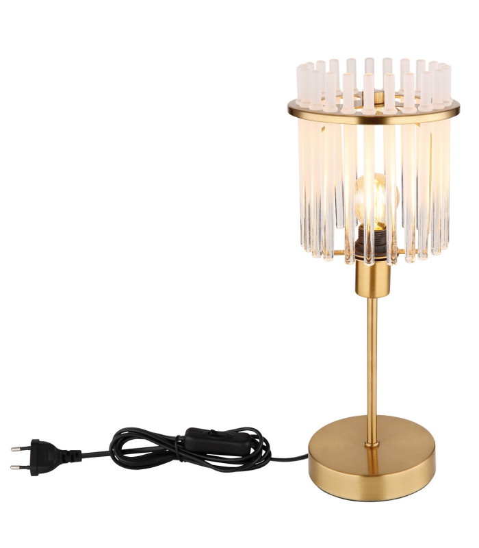 Gorley Glass Table Lamp Gold Colours Matt Opal Glass Shade 1x E14-6