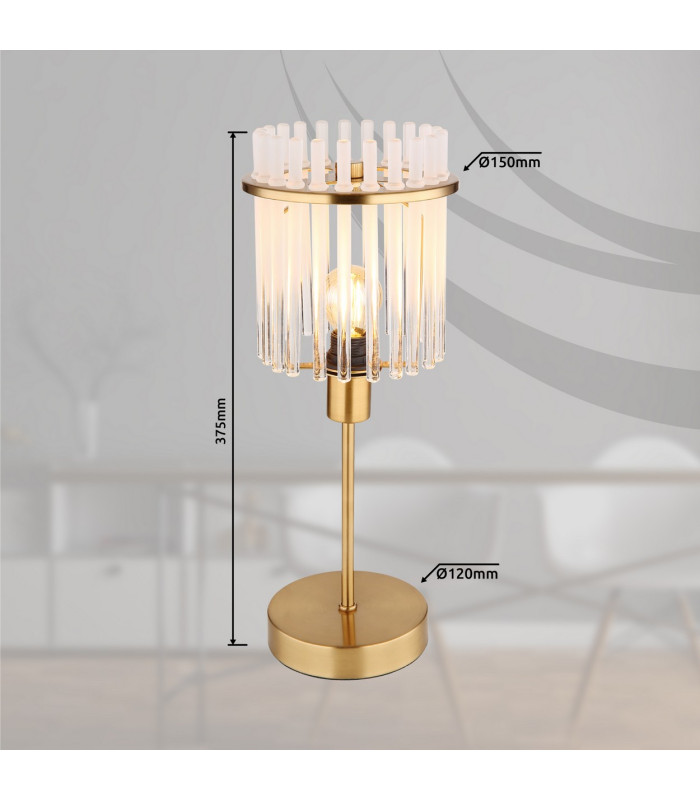 Gorley Glass Table Lamp Gold Colours Matt Opal Glass Shade 1x E14-8