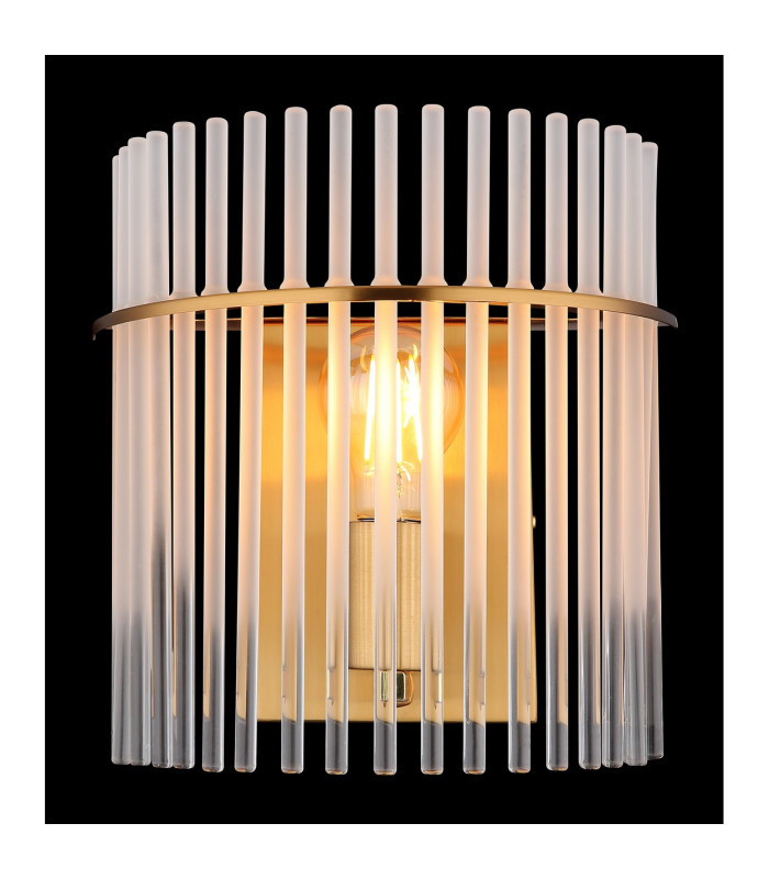 Gorley Wall Lamp Gold Colours Matt Opal Glass Shade 1x E27-5
