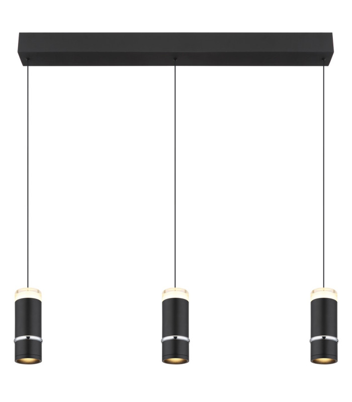 Alvarado Bar Pendant Ceiling Light Matt Black LED 3000K-3