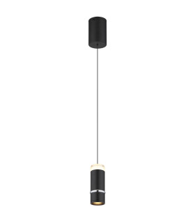 Alvarado Slim Pendant Ceiling Light Matt Black LED 3000K-1