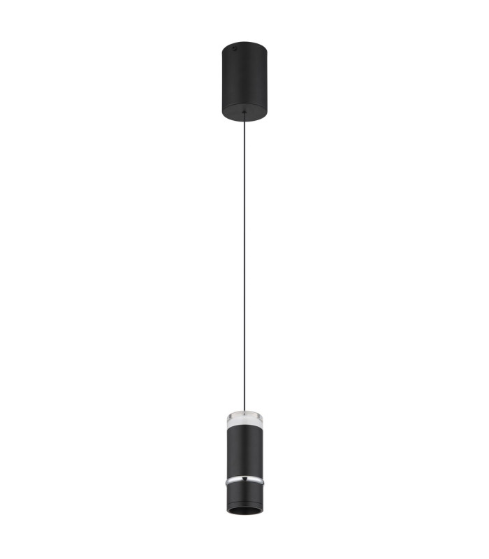 Alvarado Slim Pendant Ceiling Light Matt Black LED 3000K-2
