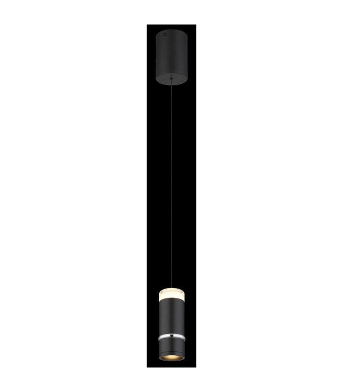 Alvarado Slim Pendant Ceiling Light Matt Black LED 3000K-3