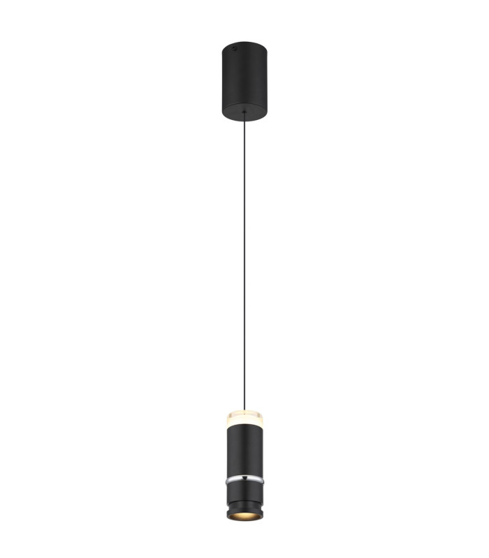 Alvarado Slim Pendant Ceiling Light Matt Black LED 3000K-4