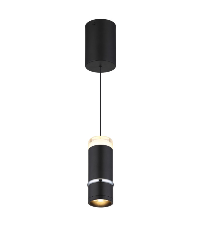 Alvarado Slim Pendant Ceiling Light Matt Black LED 3000K-5
