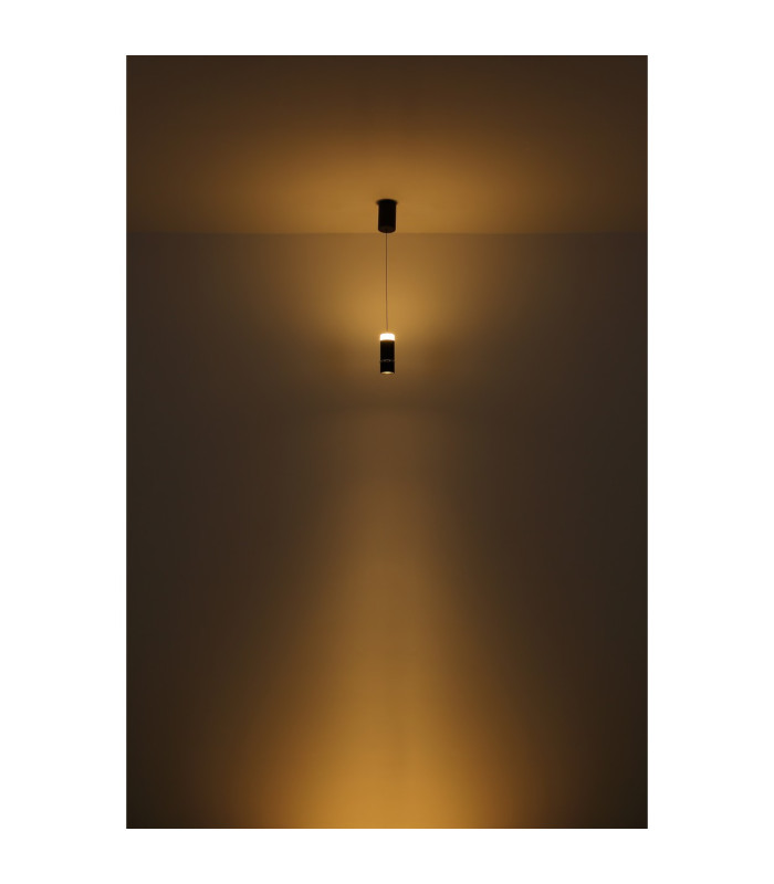 Alvarado Slim Pendant Ceiling Light Matt Black LED 3000K-6