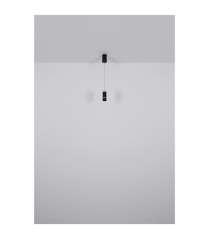 Alvarado Slim Pendant Ceiling Light Matt Black LED 3000K-8