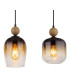 Commy Bar Pendant Ceiling Light Matt Black Smoke Glass Shade 3x E27-4