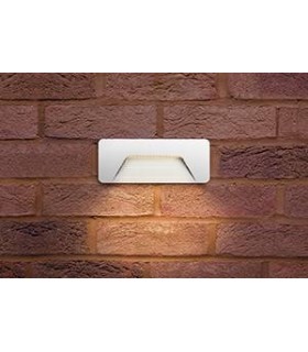 Outdoor LED Brick Wall Light 3W 3000K 160lm IP65 - White - 1