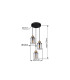 Reid Cluster Pendant Ceiling Light Matt Black Smoke Glass Shade 3x E27-5