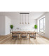 Reid Bar Pendant Ceiling Light Matt Black Smoke Glass Shade 4x E27-5