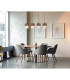 Olga Bar Pendant Ceiling Light Matt Black Satined Glass Shade 4x E27-7
