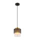 Olga Slim Pendant Ceiling Light Matt Black Satined Glass Shade 1x E27-1