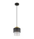 Olga Slim Pendant Ceiling Light Matt Black Satined Glass Shade 1x E27-2