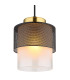 Olga Slim Pendant Ceiling Light Matt Black Satined Glass Shade 1x E27-3