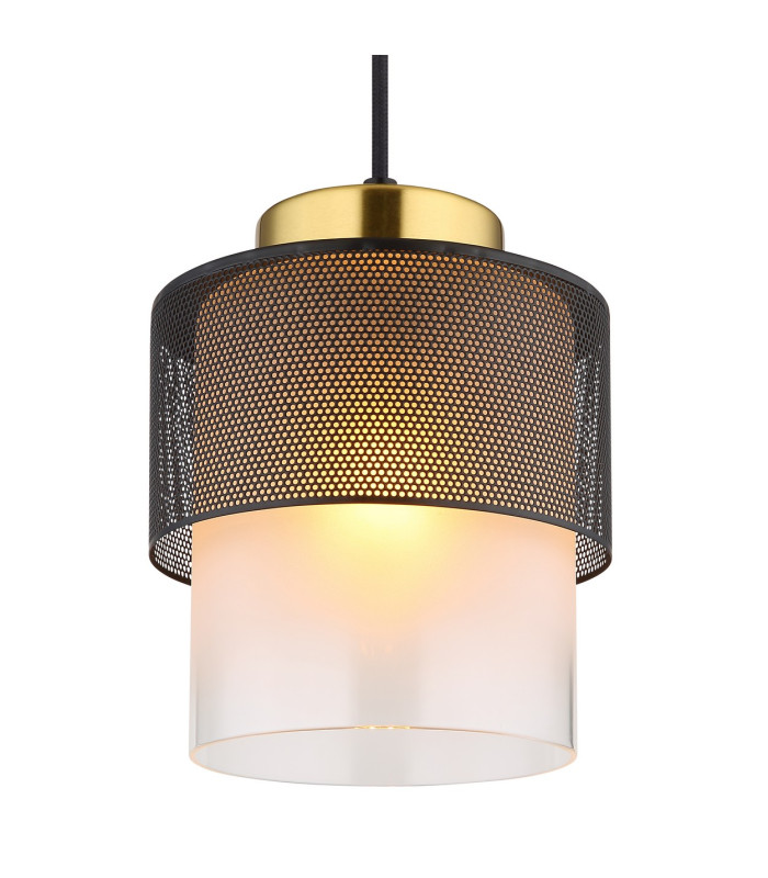 Olga Slim Pendant Ceiling Light Matt Black Satined Glass Shade 1x E27-3