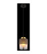 Olga Slim Pendant Ceiling Light Matt Black Satined Glass Shade 1x E27-4