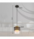 Olga Slim Pendant Ceiling Light Matt Black Satined Glass Shade 1x E27-6