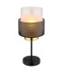 Olga Cylindrical Table Lamp Matt Black Satined Glass Shade 1x E27-1