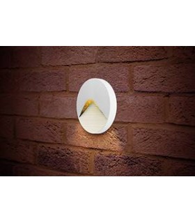 Outdoor LED Step Wall Light 2.2W 3000K 100lm IP65 - White - 2