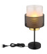 Olga Cylindrical Table Lamp Matt Black Satined Glass Shade 1x E27-4