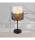 Olga Cylindrical Table Lamp Matt Black Satined Glass Shade 1x E27-9