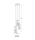 Scarfina Cluster Pendant Ceiling Light Matt Black Smoke Glass Shade 3x E27-6