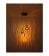 Valletta Cluster Pendant Ceiling Light Matt Black Glass Shade 3x E27-4