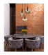 Valletta Cluster Pendant Ceiling Light Matt Black Glass Shade 3x E27-7