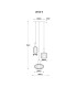 Valletta Cluster Pendant Ceiling Light Matt Black Glass Shade 3x E27-8