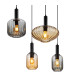 Valletta Cluster Pendant Ceiling Light Matt Black Glass Shade 6x E27-4