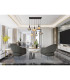 Valletta Cluster Pendant Ceiling Light Matt Black Glass Shade 6x E27-5