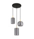 Lampigna Cluster Pendant Ceiling Light Matt Black Opal Glass Shade 3x LED 3000K-2