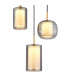 Lampigna Cluster Pendant Ceiling Light Matt Black Opal Glass Shade 3x LED 3000K-3