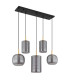 Lampigna Cluster Pendant Ceiling Light Matt Black Opal Glass Shade LED 3000K-2