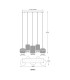 Lampigna Cluster Pendant Ceiling Light Matt Black Opal Glass Shade LED 3000K-6