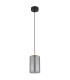 Lampigna Slim Pendant Ceiling Light Matt Black Opal Glass Shade LED 3000K-2