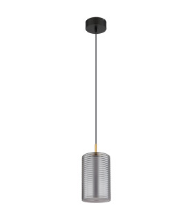 Lampigna Slim Pendant Ceiling Light Matt Black Opal Glass Shade LED 3000K-2