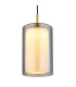 Lampigna Slim Pendant Ceiling Light Matt Black Opal Glass Shade LED 3000K-3