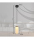 Lampigna Slim Pendant Ceiling Light Matt Black Opal Glass Shade LED 3000K-9