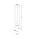 Labora Cluster Pendant Ceiling Light Matt Black Smoke Glass Shade 3x LED 3000K-5