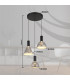 Labora Cluster Pendant Ceiling Light Matt Black Smoke Glass Shade 3x LED 3000K-6