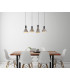 Labora Bar Pendant Ceiling Light Matt Black Smoke Glass Shade 4x LED 3000K-5