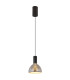 Labora Dome Pendant Ceiling Light Matt Black Smoke Glass Shade LED 3000K-1