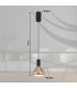 Labora Dome Pendant Ceiling Light Matt Black Smoke Glass Shade LED 3000K-9
