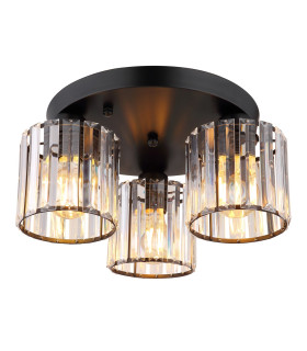 Jordana Shade Cluster Ceiling Light Matt Black 3x E27-1