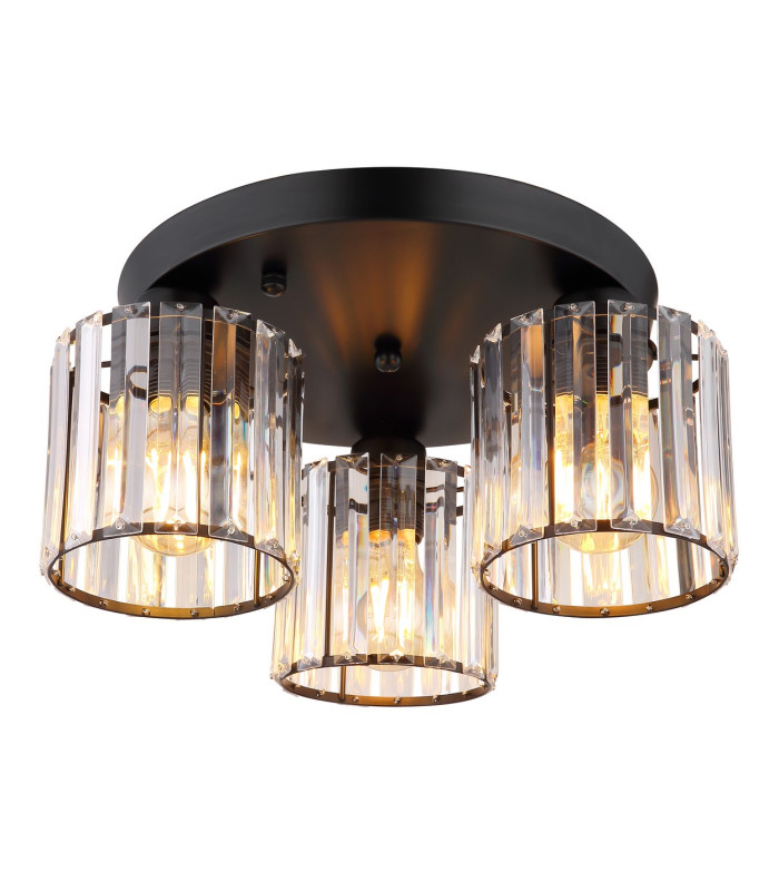 Jordana Shade Cluster Ceiling Light Matt Black 3x E27-1