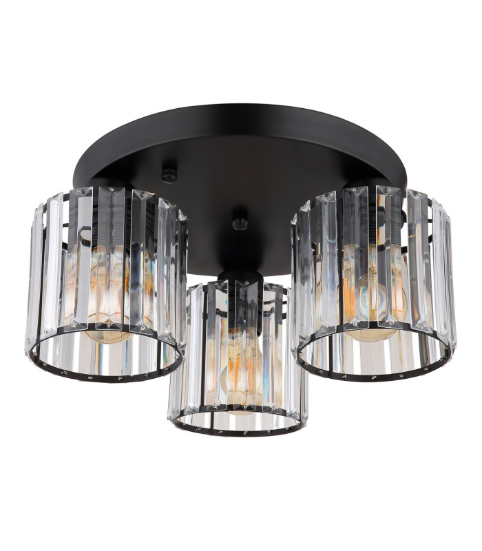 Jordana Shade Cluster Ceiling Light Matt Black 3x E27-2